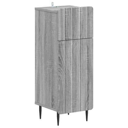 vidaXL 4 Piece Bathroom Cabinet Set ZWOLLE Grey Sonoma Engineered Wood 4