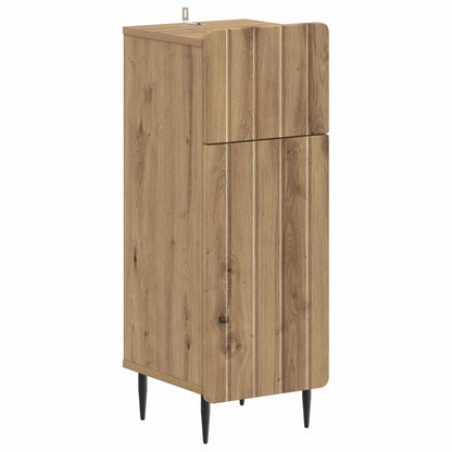 vidaXL 4 Piece Bathroom Cabinet Set ZWOLLE Artisan Oak Engineered Wood 4