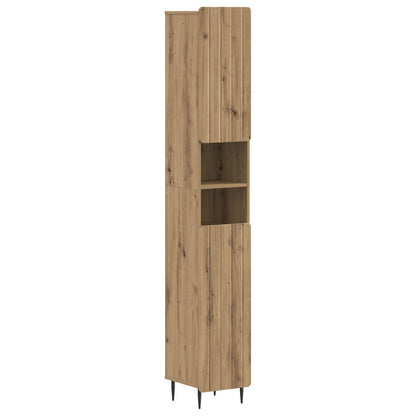 vidaXL 4 Piece Bathroom Cabinet Set ZWOLLE Artisan Oak Engineered Wood 6