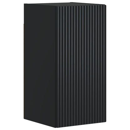 vidaXL 4 Piece Bathroom Cabinet Set ARNHEM Black Engineered Wood 3