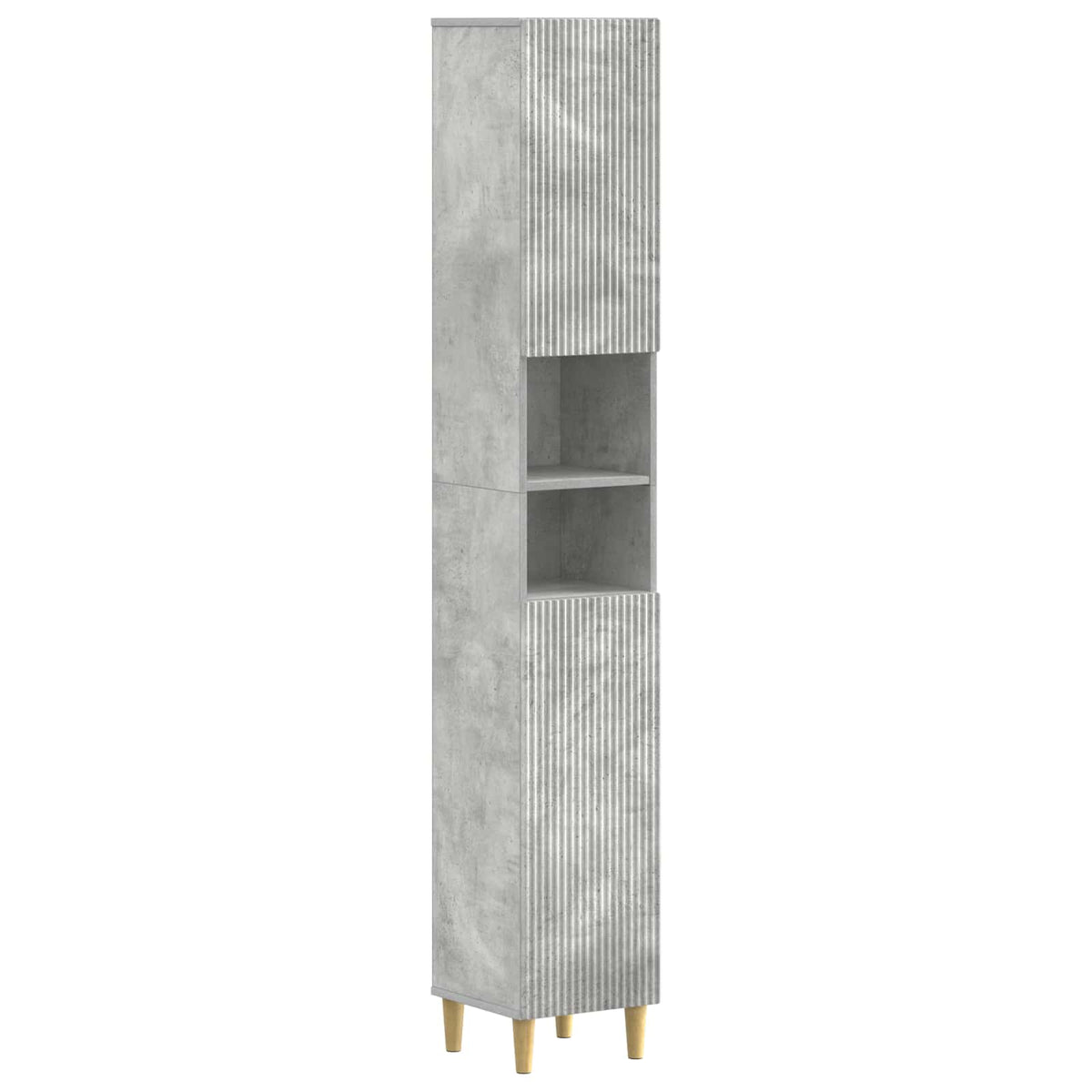 vidaXL 4 Piece Bathroom Cabinet Set ARNHEM Concrete Grey 6