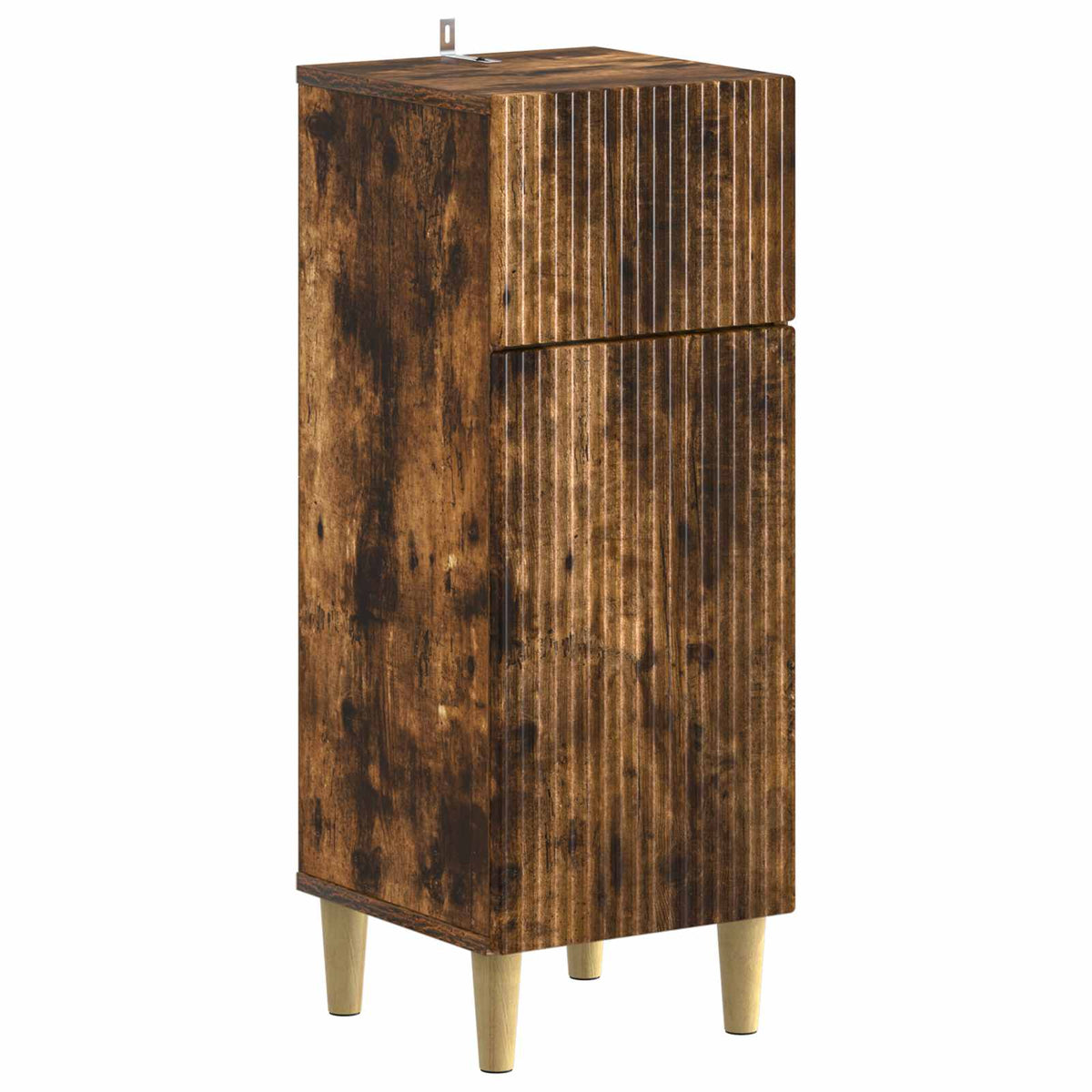 vidaXL 4 Piece Bathroom Cabinet Set ARNHEM Smoked Oak Engineered Wood 4
