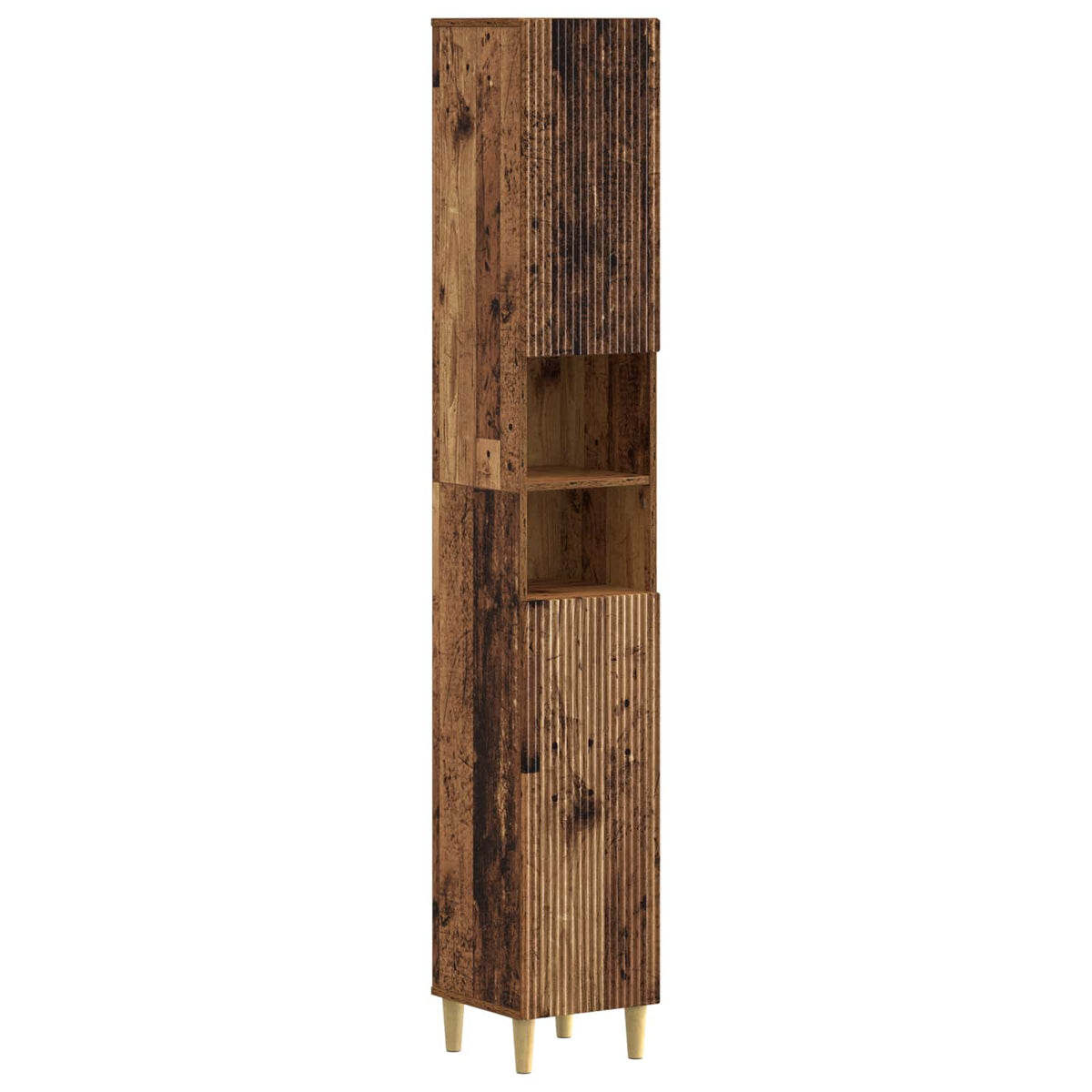 vidaXL 4 Piece Bathroom Cabinet Set ARNHEM Old Wood Engineered Wood 6