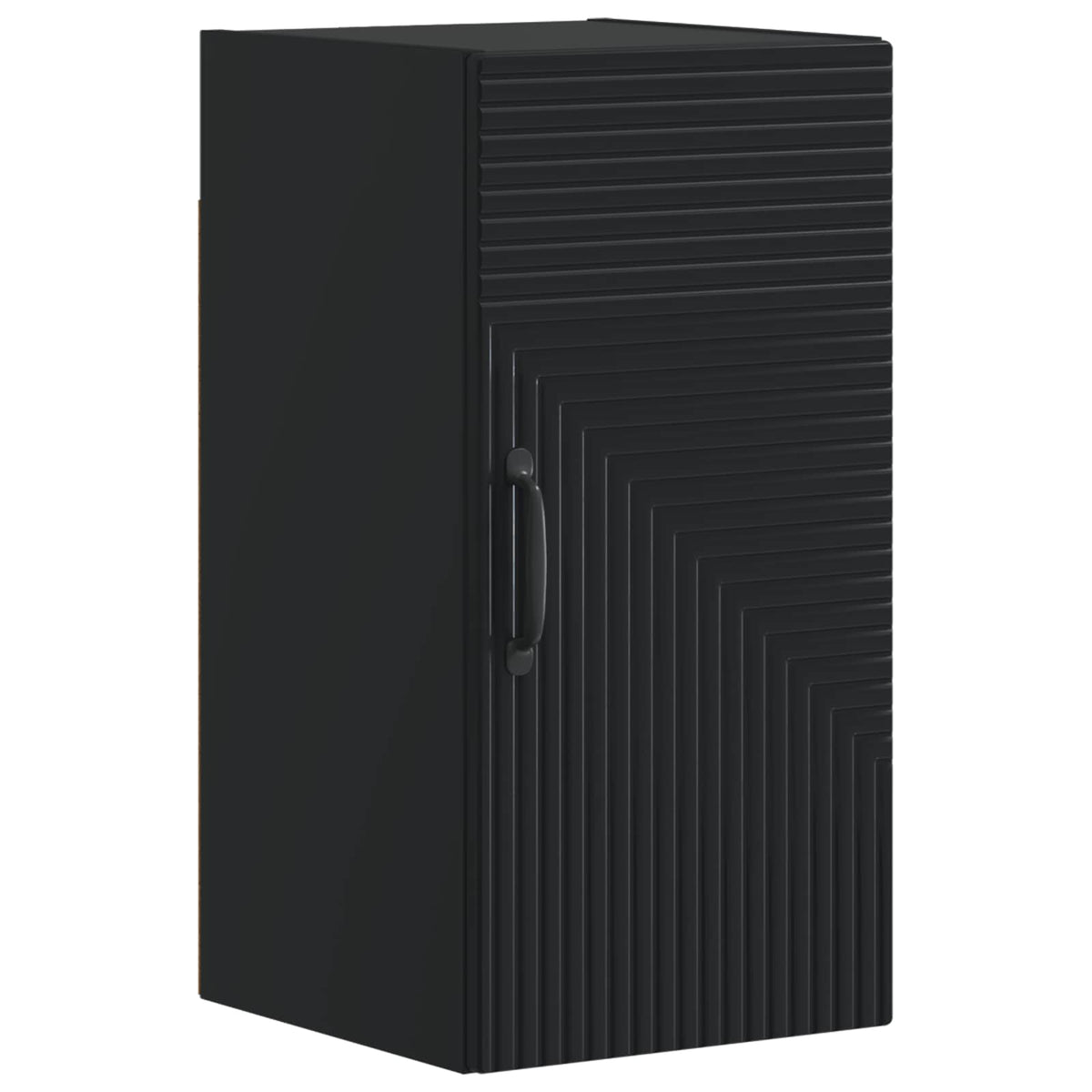 vidaXL 4 Piece Bathroom Cabinet Set HAARLEM Black Engineered Wood 3
