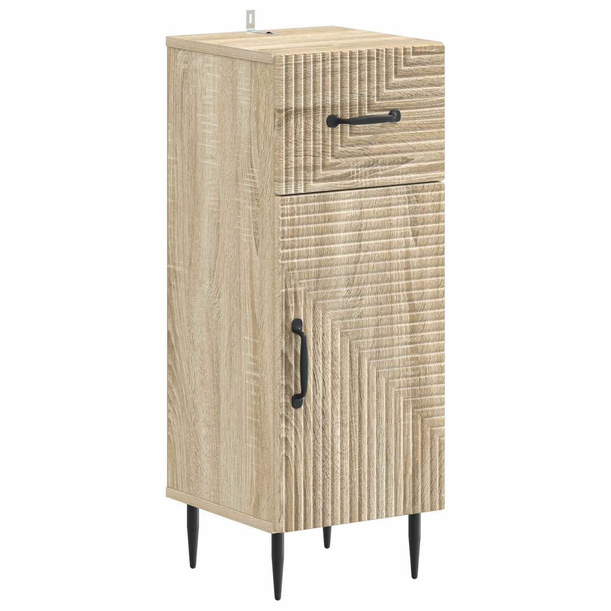 vidaXL 4 Piece Bathroom Cabinet Set HAARLEM Sonoma Oak Engineered Wood 4
