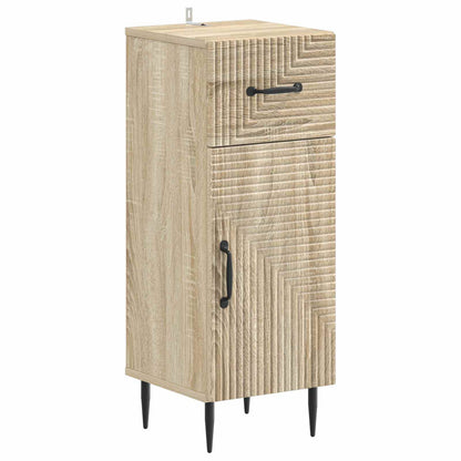 vidaXL 4 Piece Bathroom Cabinet Set HAARLEM Sonoma Oak Engineered Wood 4