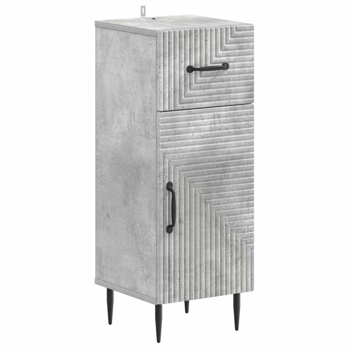 vidaXL 4 Piece Bathroom Cabinet Set HAARLEM Concrete Grey 4