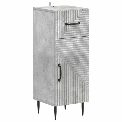 vidaXL 4 Piece Bathroom Cabinet Set HAARLEM Concrete Grey 4