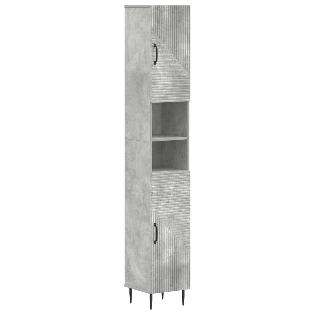vidaXL 4 Piece Bathroom Cabinet Set HAARLEM Concrete Grey 6