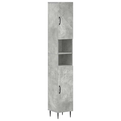 vidaXL 4 Piece Bathroom Cabinet Set HAARLEM Concrete Grey 6