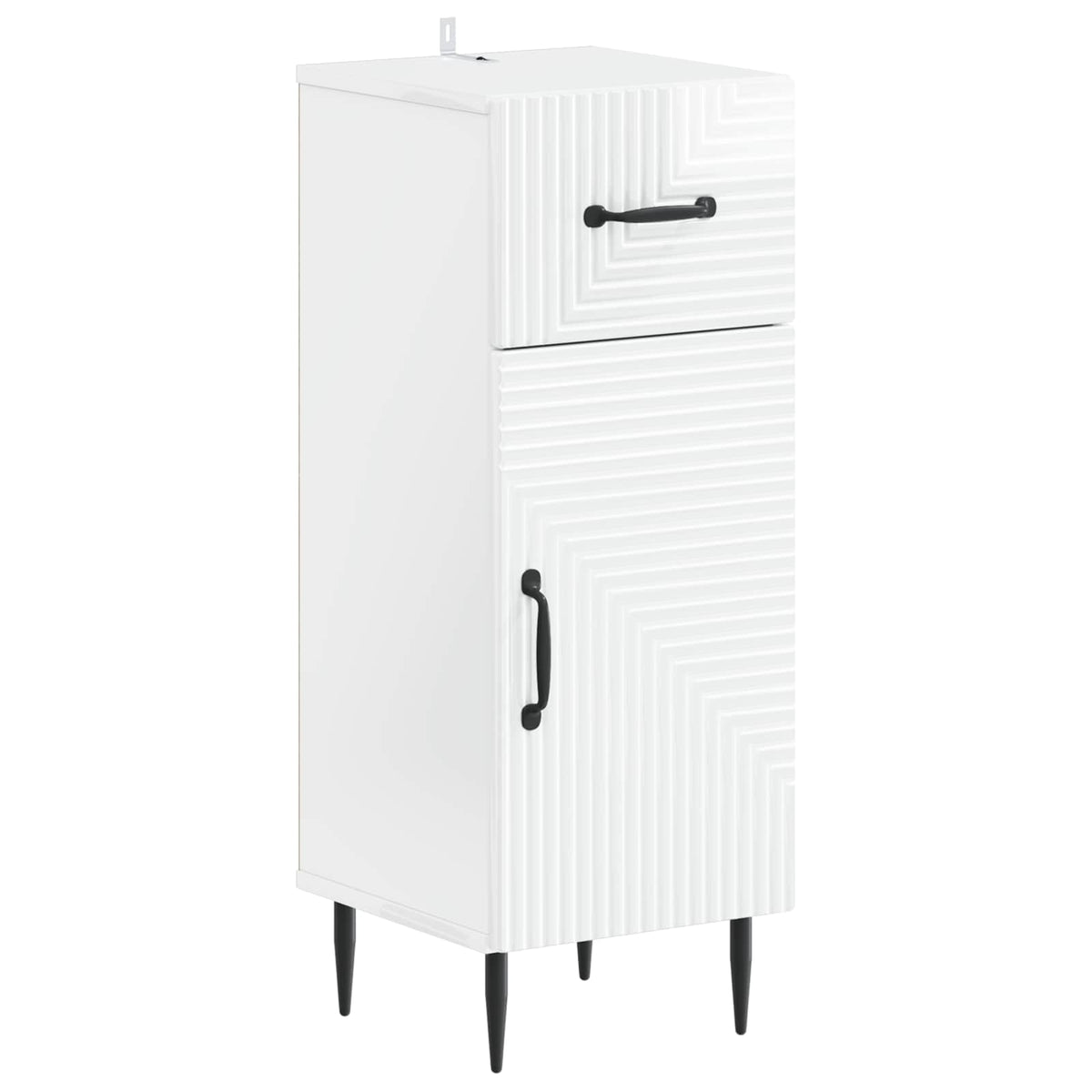 vidaXL 4 Piece Bathroom Cabinet Set HAARLEM High Gloss White 4