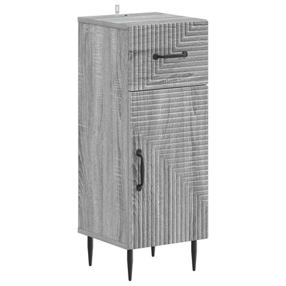vidaXL 4 Piece Bathroom Cabinet Set HAARLEM Grey Sonoma 4