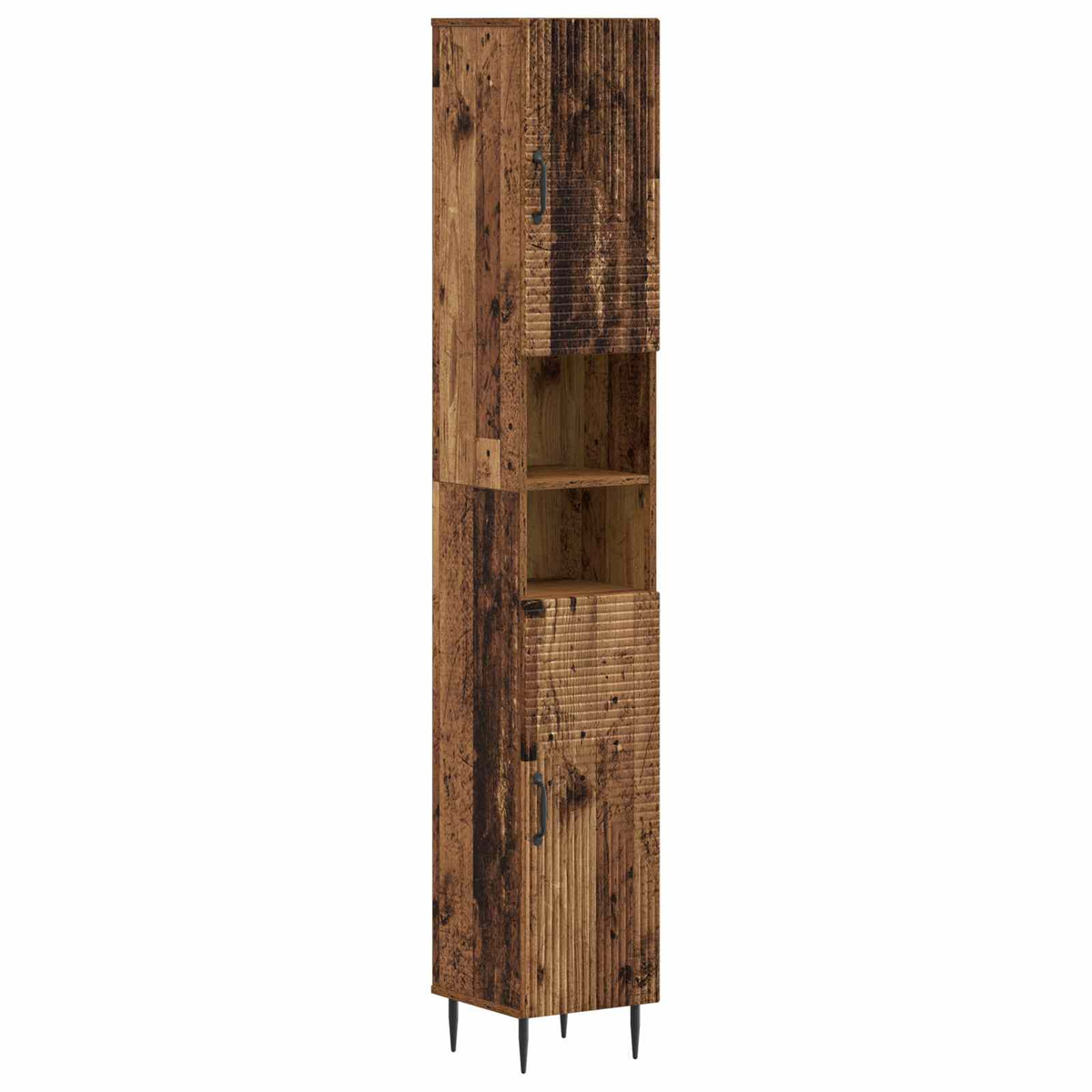 vidaXL 4 Piece Bathroom Cabinet Set HAARLEM Old Wood Engineered Wood 6