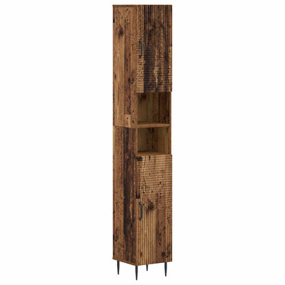 vidaXL 4 Piece Bathroom Cabinet Set HAARLEM Old Wood Engineered Wood 6