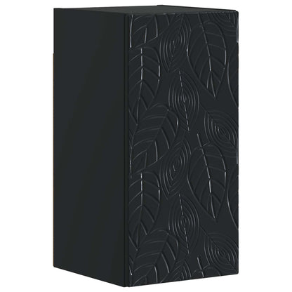 vidaXL 4 Piece Bathroom Cabinet Set DELFT Black Engineered Wood 3