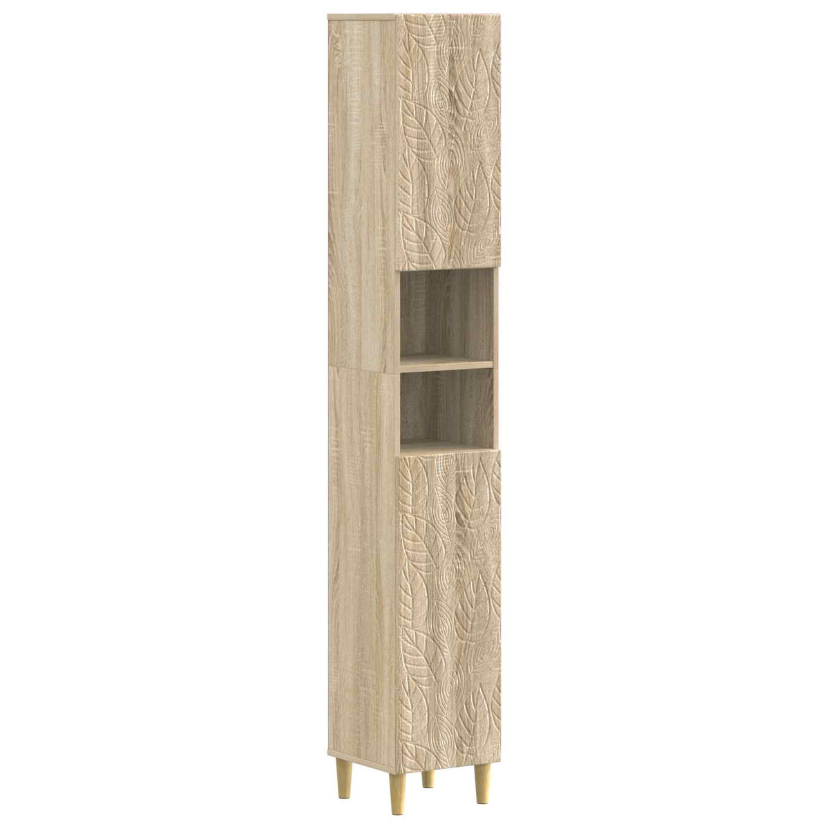 vidaXL 4 Piece Bathroom Cabinet Set DELFT Sonoma Oak Engineered Wood 6