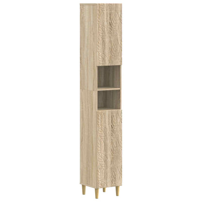 vidaXL 4 Piece Bathroom Cabinet Set DELFT Sonoma Oak Engineered Wood 6