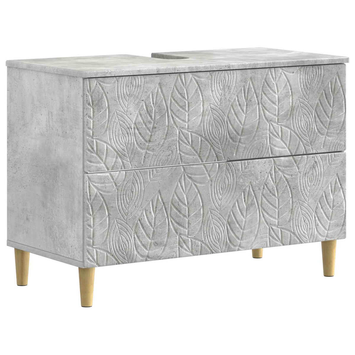 vidaXL 4 Piece Bathroom Cabinet Set DELFT Concrete Grey 5