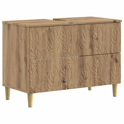 vidaXL 4 Piece Bathroom Cabinet Set DELFT Artisan Oak Engineered Wood 5