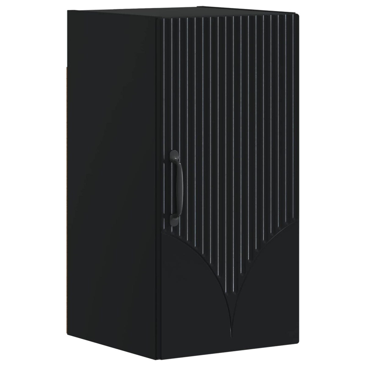 vidaXL 4 Piece Bathroom Cabinet Set HOORN Black Engineered Wood 3