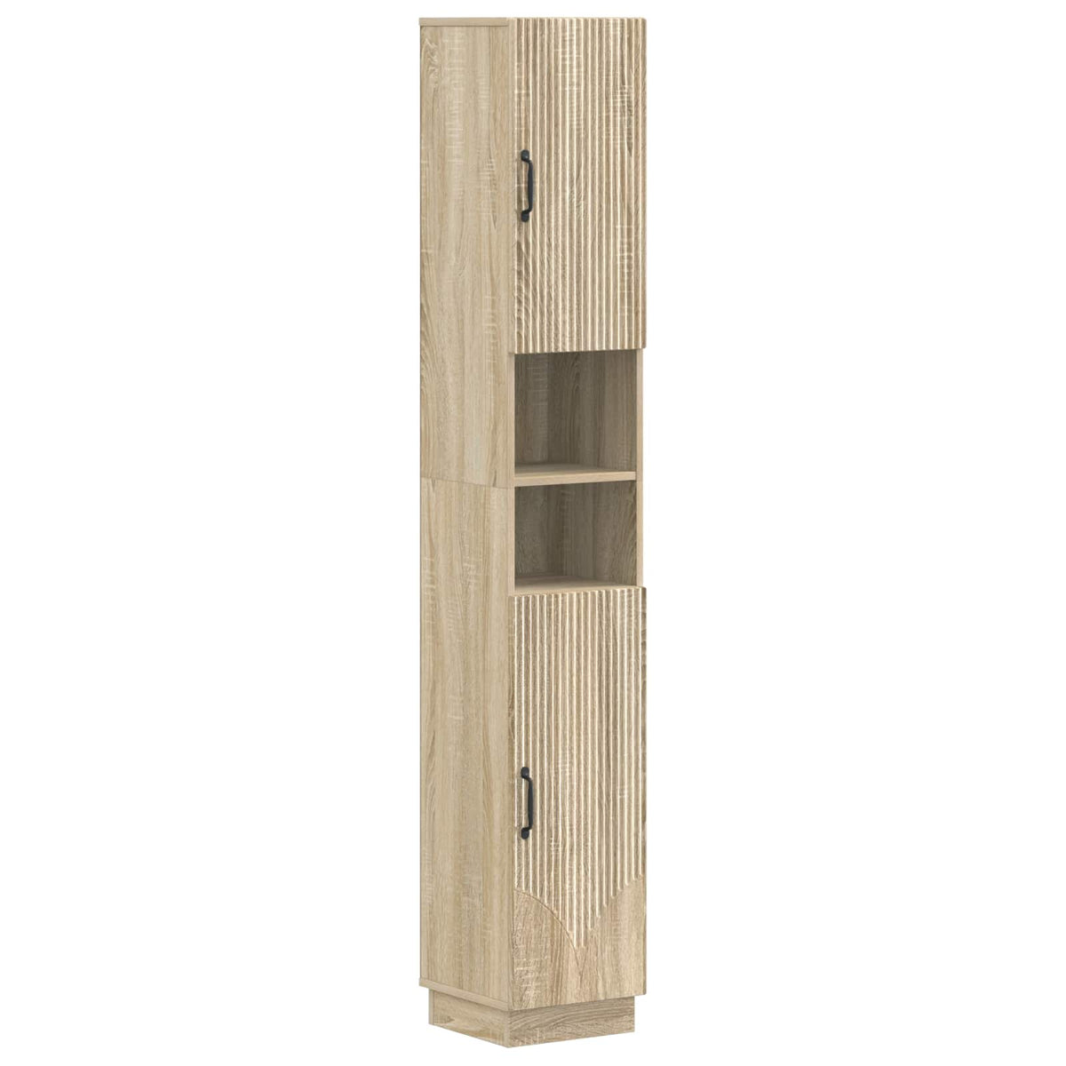 vidaXL 4 Piece Bathroom Cabinet Set HOORN Sonoma Oak Engineered Wood 6