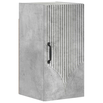 vidaXL 4 Piece Bathroom Cabinet Set HOORN Concrete Grey 3
