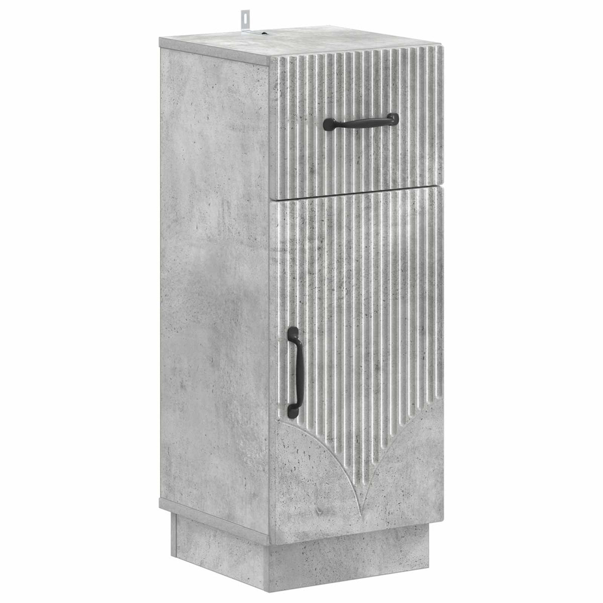 vidaXL 4 Piece Bathroom Cabinet Set HOORN Concrete Grey 4
