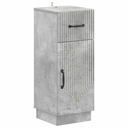 vidaXL 4 Piece Bathroom Cabinet Set HOORN Concrete Grey 4