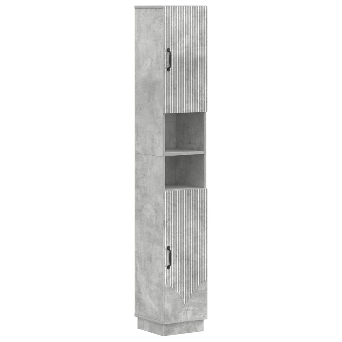 vidaXL 4 Piece Bathroom Cabinet Set HOORN Concrete Grey 6