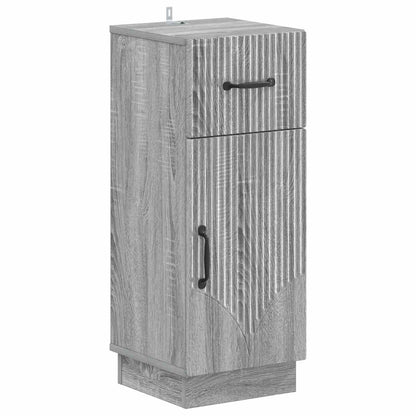 vidaXL 4 Piece Bathroom Cabinet Set HOORN Grey Sonoma Engineered Wood 4