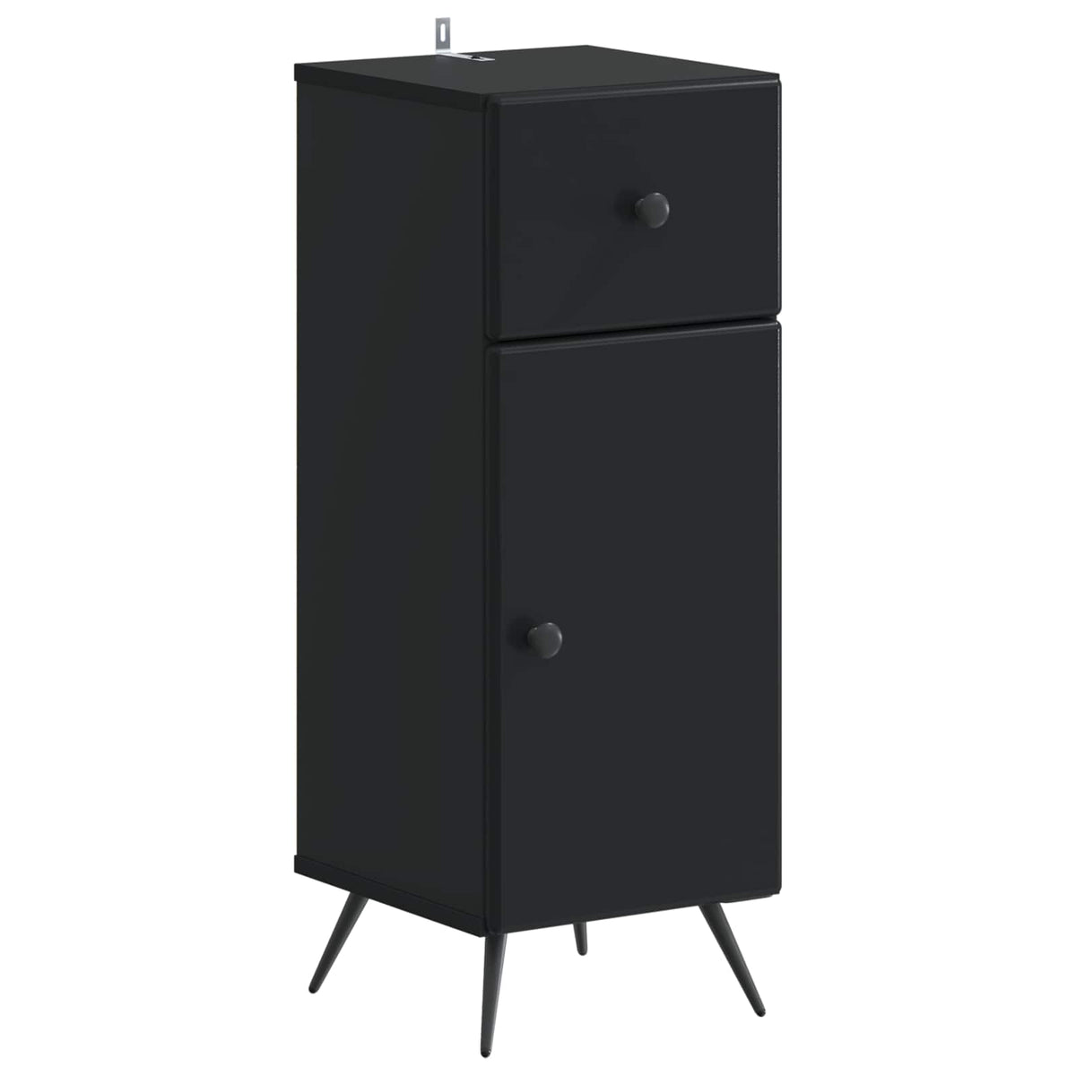 vidaXL 4 Piece Bathroom Cabinet Set BREDA Black Engineered Wood 4