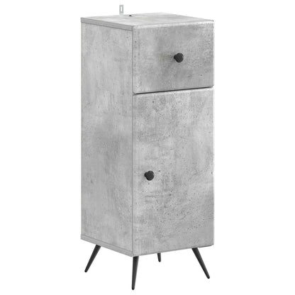 vidaXL 4 Piece Bathroom Cabinet Set BREDA Concrete Grey 4
