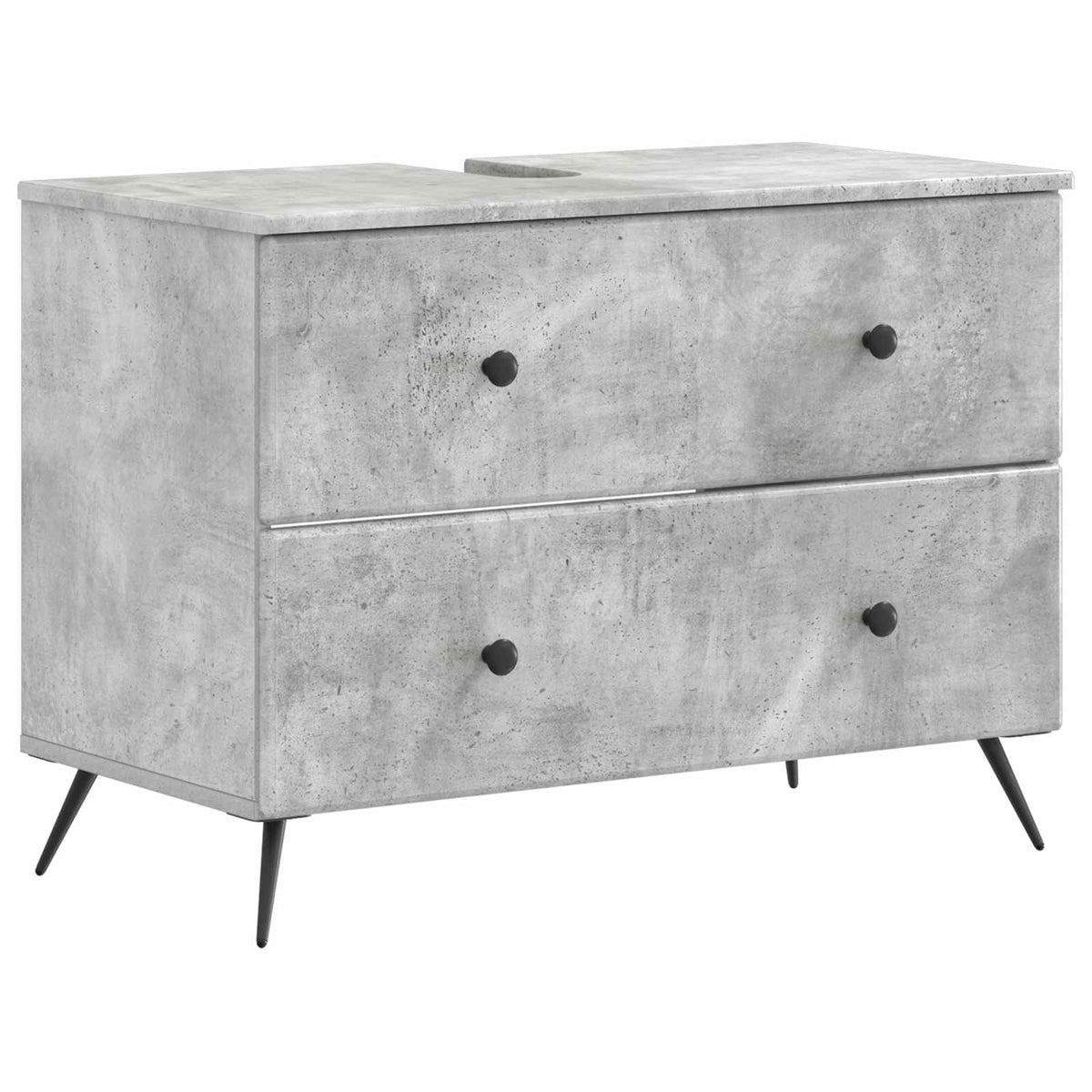 vidaXL 4 Piece Bathroom Cabinet Set BREDA Concrete Grey 5