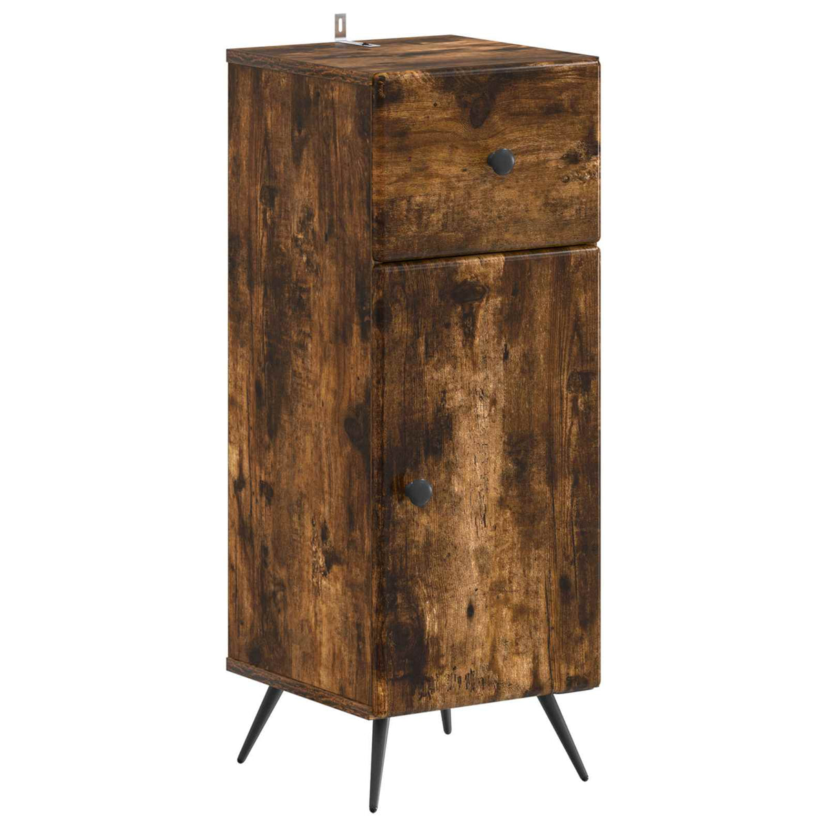 vidaXL 4 Piece Bathroom Cabinet Set BREDA Smoked Oak Engineered Wood 4