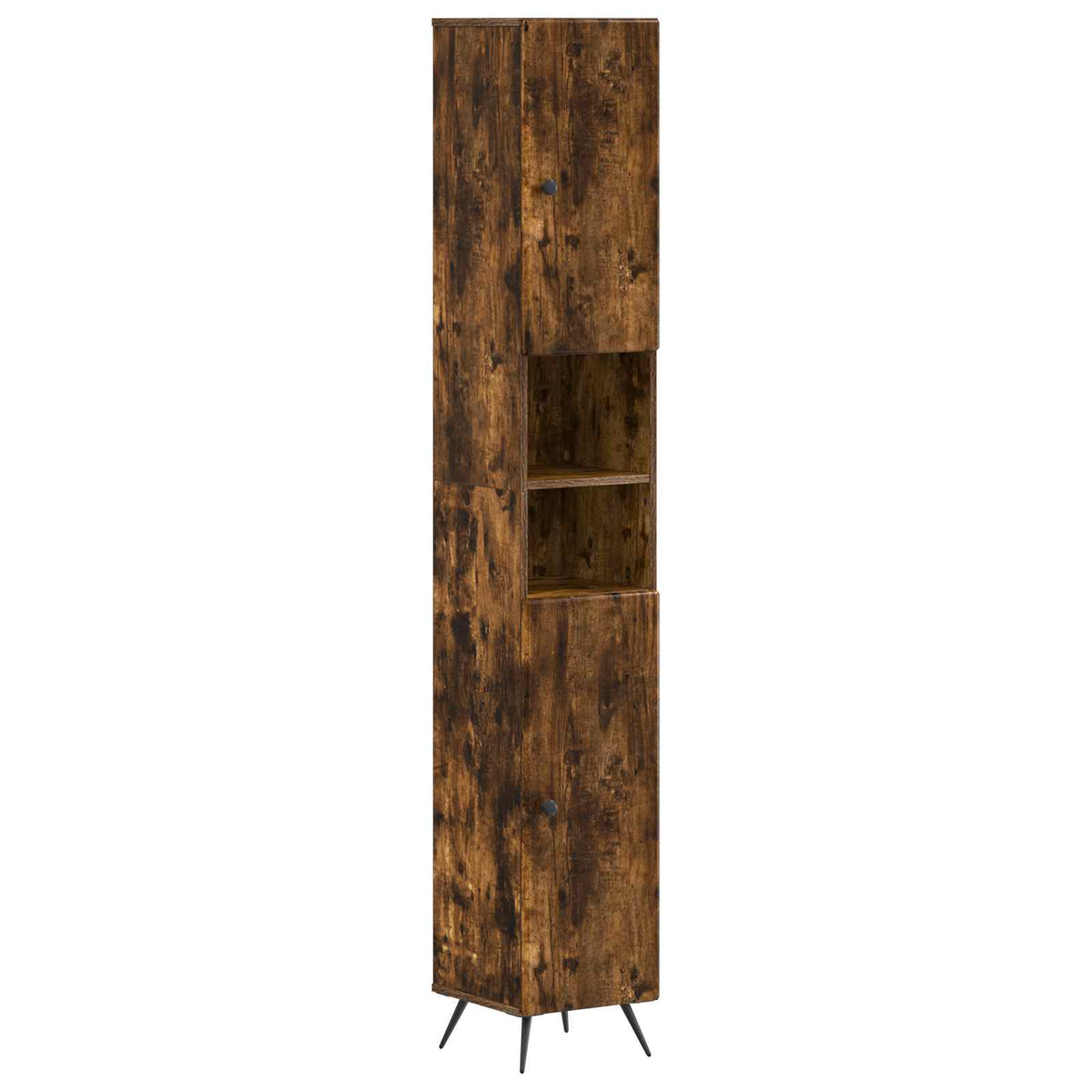 vidaXL 4 Piece Bathroom Cabinet Set BREDA Smoked Oak Engineered Wood 6