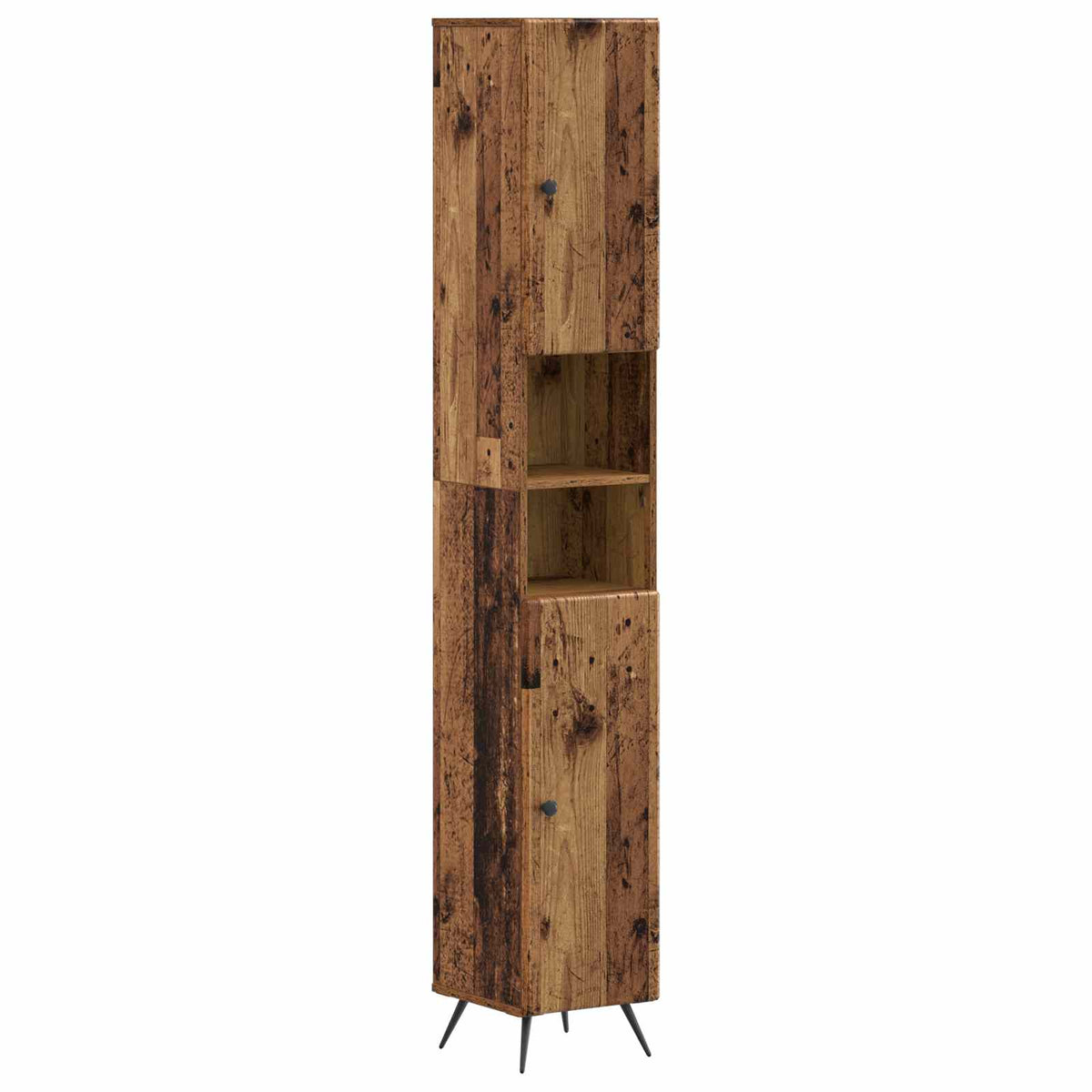 vidaXL 4 Piece Bathroom Cabinet Set BREDA Old Wood Engineered Wood 6