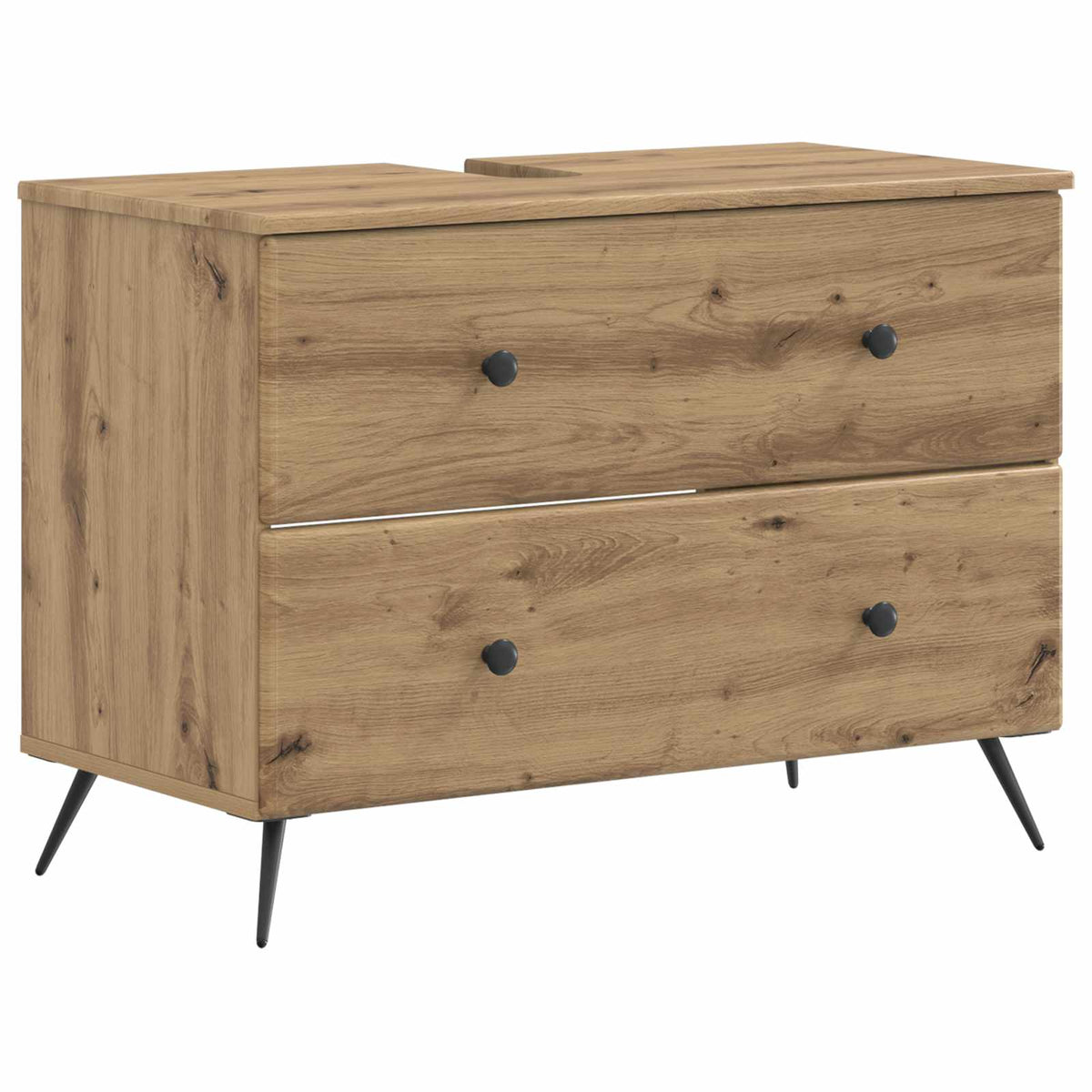 vidaXL 4 Piece Bathroom Cabinet Set BREDA Artisan Oak Engineered Wood 5
