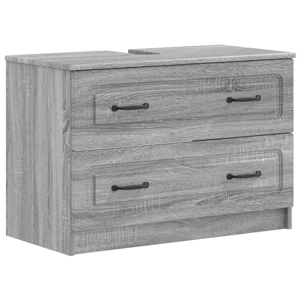 vidaXL 4 Piece Bathroom Cabinet Set UTRECHT Grey Sonoma 5