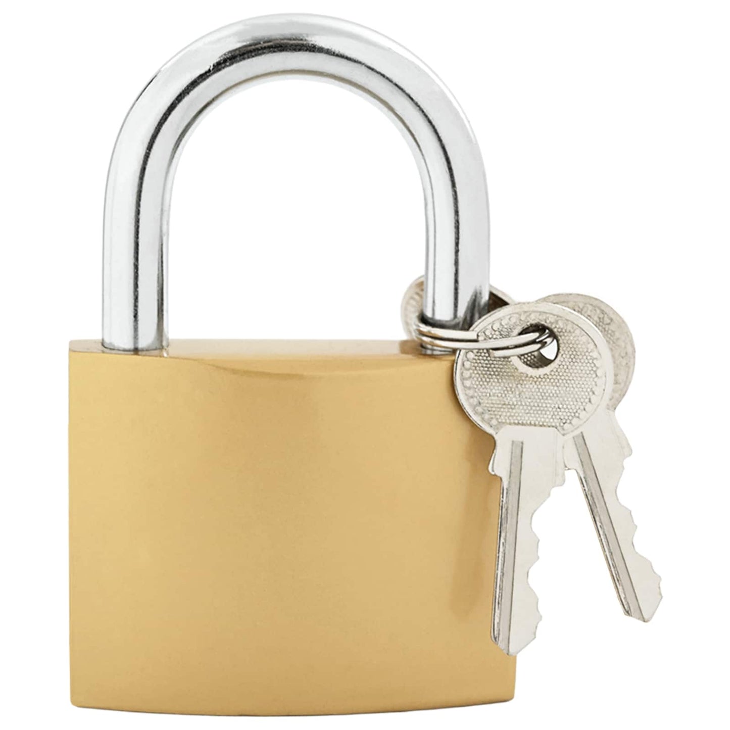 vidaXL U Lock with Keys Brass 7.4 x 2.1 x 10.6 cm Iron 2