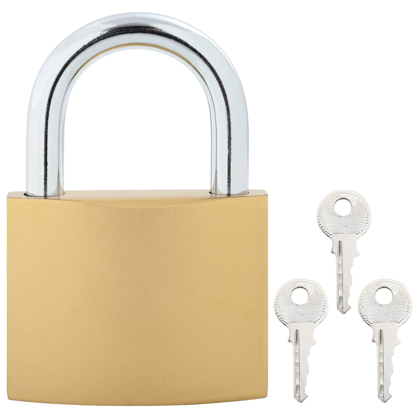 vidaXL U Lock with Keys Brass 7.4 x 2.1 x 10.6 cm Iron 5