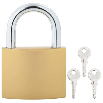 vidaXL U Lock with Keys Brass 7.4 x 2.1 x 10.6 cm Iron 5