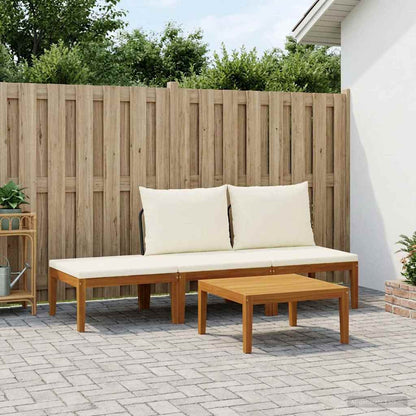 vidaXL 4 pcs Solid Acacia Wood & Rope Natural 1