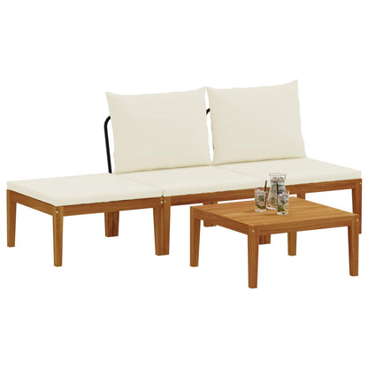 vidaXL 4 pcs Solid Acacia Wood & Rope Natural 3