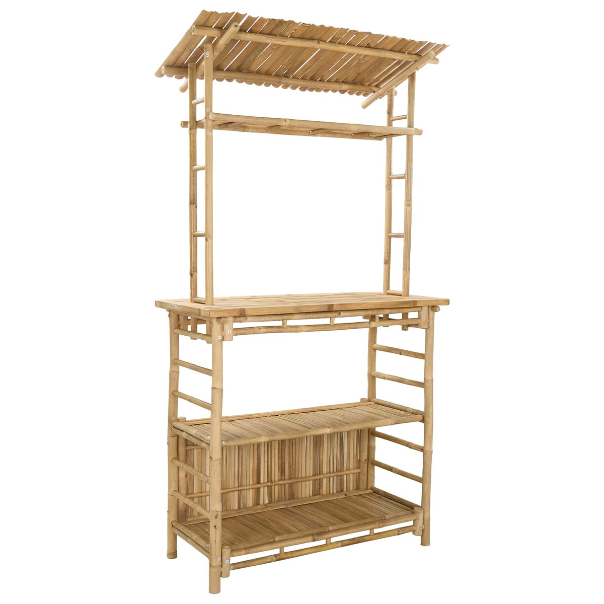 vidaXL Outdoor Bar Table Natural 110 x 50 x 210 cm Bamboo 5