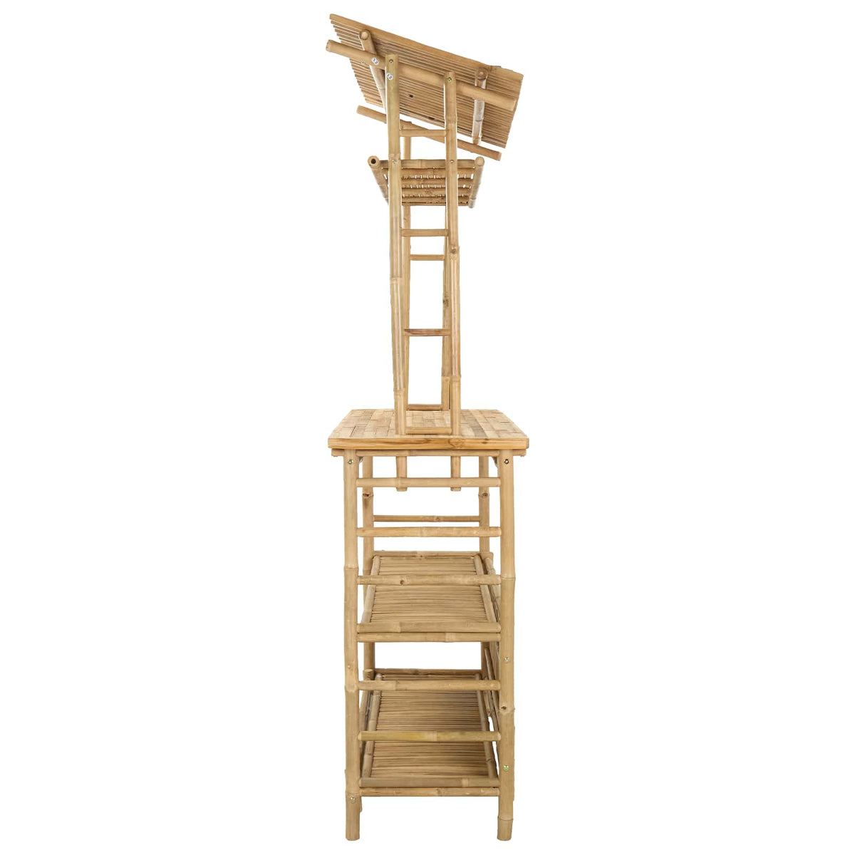 vidaXL Outdoor Bar Table Natural 110 x 50 x 210 cm Bamboo 4