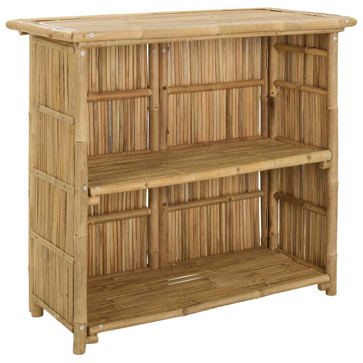 vidaXL Outdoor Bar Table Natural 115 x 55 x 105 cm Bamboo 5
