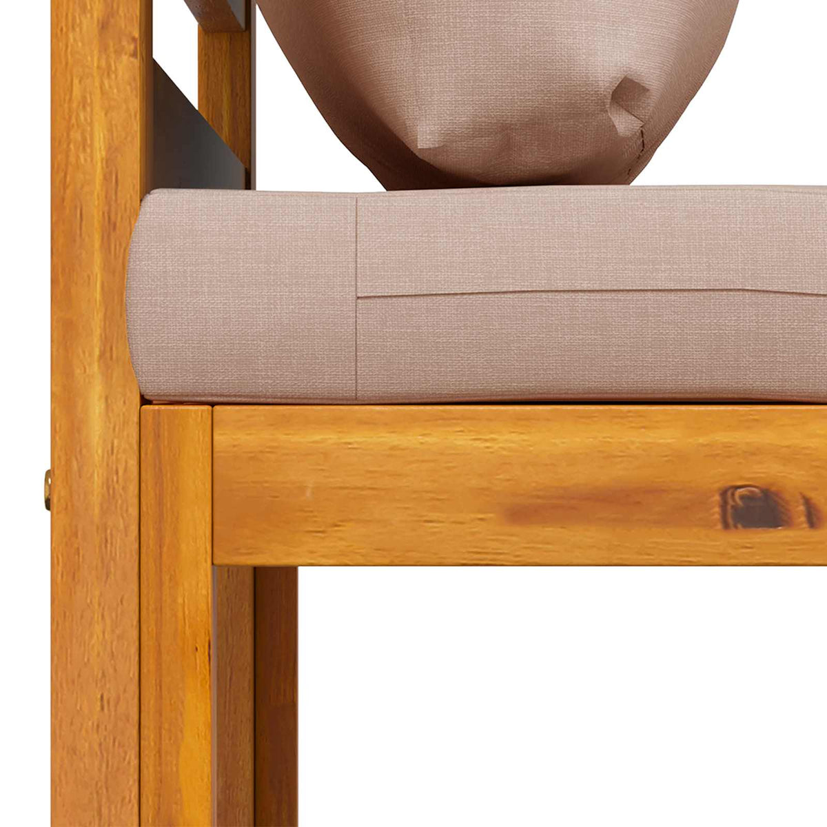 vidaXL Sofa Set 3 pcs Natural Solid Acacia Wood 5