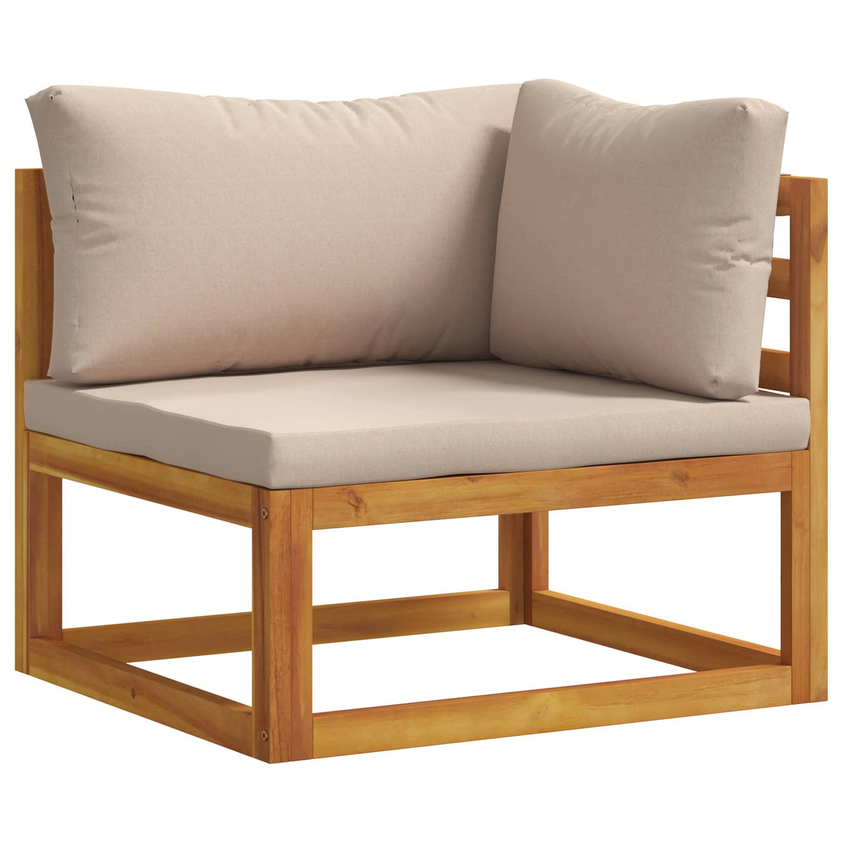 vidaXL Sofa Set 3 pcs Natural Solid Acacia Wood 4