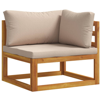vidaXL Sofa Set 4 pcs Natural Solid Acacia Wood 6