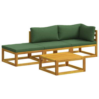 vidaXL Sofa Set 4 pcs Natural Solid Acacia Wood 2